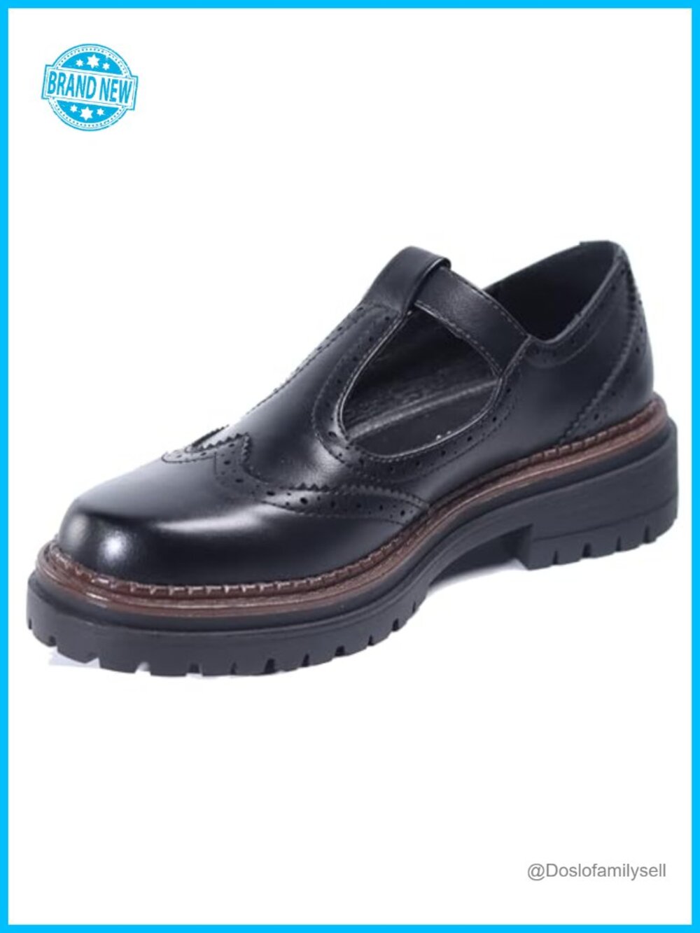 T-Strap Platform Mary Jane Shoes Round Toe Non-Slip Oxfords Work School